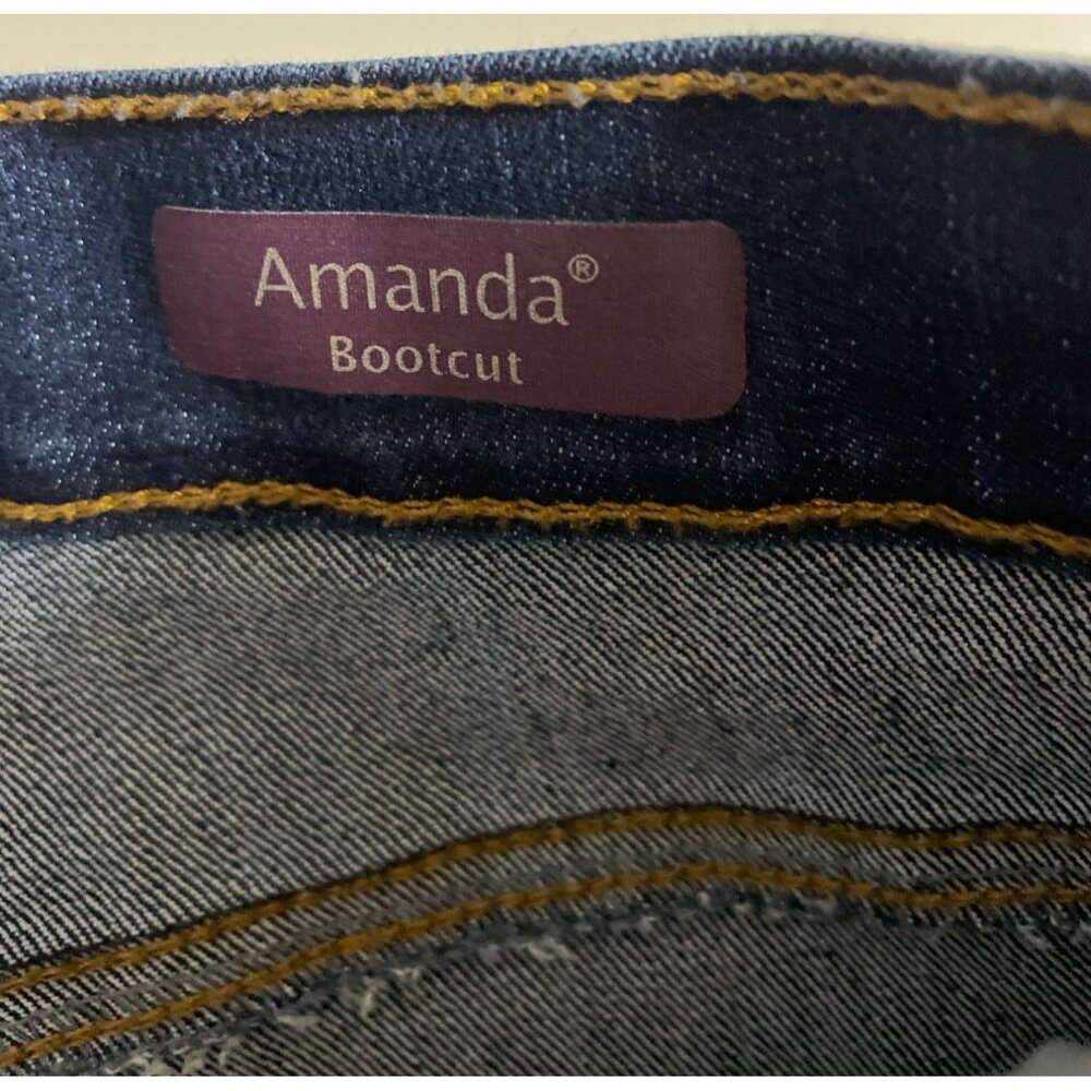 Gloria Vanderbilt Amanda Bootcut Dark Blue Denim Jeans Size 12S *Flaw - Picture 7 of 8